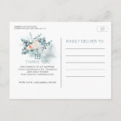 Doop Dank u kaart met foto (Achterkant)