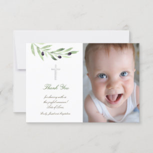 Doop dank u olijftak kaart