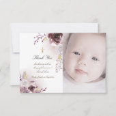 Doop dank u waterverf rozen kaart (Voorkant)