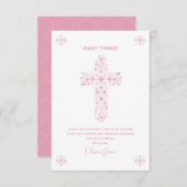 Doop, doop, bedankkaart - Aangepaste notitie Kaart (Voorkant / Achterkant)