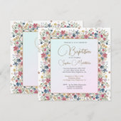 Doop doop Bloemen Religieus Modern Kaart (Voorkant / Achterkant)