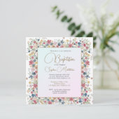 Doop doop Bloemen Religieus Modern Kaart (Staand voorkant)