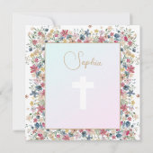 Doop doop Bloemen Religieus Modern Kaart (Achterkant)