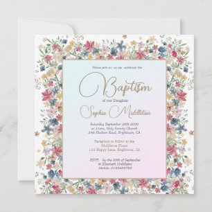 Doop doop Bloemen Religieus Modern Kaart