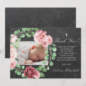 Doop doop doop Baby tuin bloemen foto Bedankkaart (Voorkant / Achterkant)