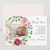 Doop doop doop Baby tuin bloemen foto Bedankkaart (Voorkant / Achterkant)