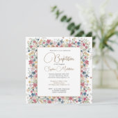 Doop doop doop Elegante Bloemen Religieus Kaart (Staand voorkant)