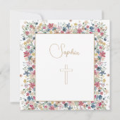 Doop doop doop Elegante Bloemen Religieus Kaart (Achterkant)