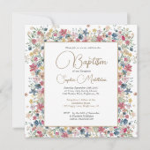 Doop doop doop Elegante Bloemen Religieus Kaart (Voorkant)