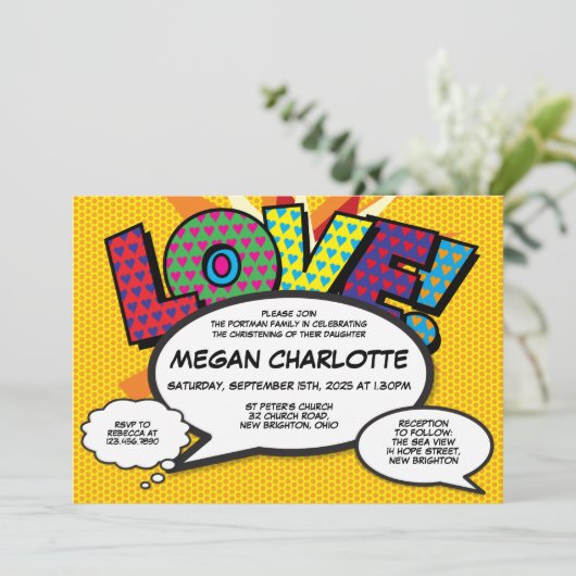 Doop doop doop liefde moderne leuke strip kaart (Staand voorkant)