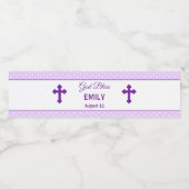 Doop doop doop Paarse fles Paarse polka dot Waterfles Etiket (Enkel label)