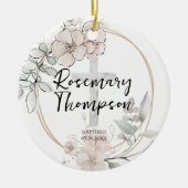 Doop doop doop Waterverf zacht roze bloemen Keramisch Ornament (Voorkant)