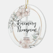 Doop doop doop Waterverf zacht roze bloemen Keramisch Ornament (Links)