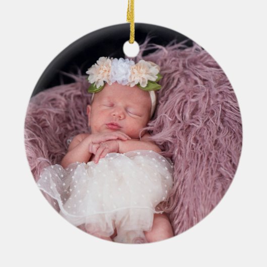 Doop doop doop Waterverf zacht roze bloemen Keramisch Ornament (Achterkant)