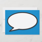 Doop doop doopsel Modern Fun Blue Comic Kaart (Achterkant)