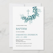 Doop doop eucalyptus groen minimalistisch kaart (Voorkant)