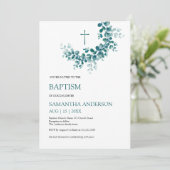 Doop doop eucalyptus groen minimalistisch kaart (Staand voorkant)