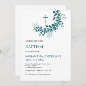 Doop doop eucalyptus groen minimalistisch kaart (Voorkant / Achterkant)