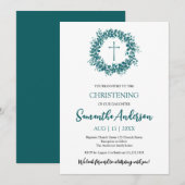 Doop doop eucalyptus groen minimalistisch kaart (Voorkant / Achterkant)