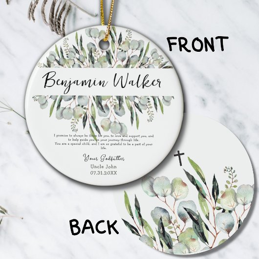 Doop doop Eucalyptus laat peetoom achter Keramisch Ornament