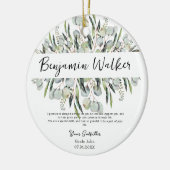 Doop doop Eucalyptus laat peetoom achter Keramisch Ornament (Links)