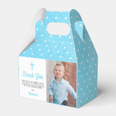 Doop doop religieuze jongen foto bedankdoosjes (Voorkant Zijde)