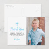 Doop doop religieuze jongen foto briefkaart (Voorkant / Achterkant)