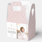 Doop doop religieuze roze meisje foto bedankdoosjes (Geopend)