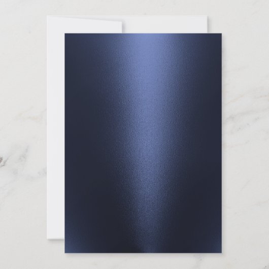 Doop doopkruis Modern Navy Blauw & Goud Kaart (Achterkant)