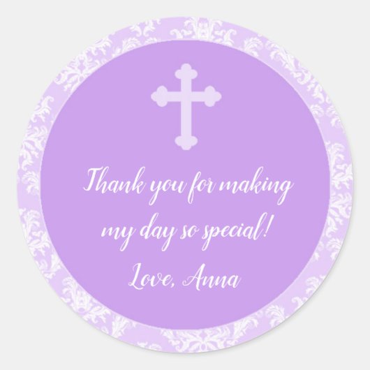 Doop dooplavendel Gift Favor Label (Voorkant)