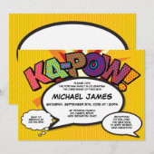 Doop doopplezier Modern stripboek Kaart (Voorkant / Achterkant)