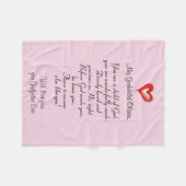 Doop / doopsel cadeau voor Godchild, Custom Fleece Deken (Voorkant (Horizontaal))