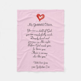 Doop / doopsel cadeau voor Godchild, Custom Fleece Deken