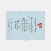 Doop / doopsel cadeau voor Godchild, Custom Fleece Deken (Voorkant (Horizontaal))