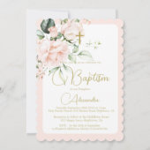 Doop doopsel Rozen roze Elegant Religious Kaart (Achterkant)