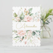 Doop doopsel Rozen roze Elegant Religious Kaart (Staand voorkant)