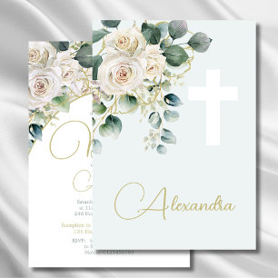 Doop doopsel zacht groen religieus kruis kaart