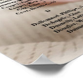 Doop doopstoelkaart met foto poster (Hoek)