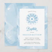 Doop-, doopuitnodiging voor jongens kaart (Voorkant / Achterkant)