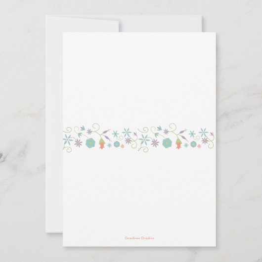 Doop-, doopuitnodigingskaart met kruis kaart (Achterkant)