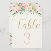 Doop Dopen Bloemstuk Tafelkaart Kaart (Voorkant / Achterkant)