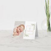 Doop Dopen Groene Foto Dankkaart Bedankkaart (Voorkant)