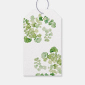 Doop Doping Jongen Meisje Aquarel Groene Tinten Cadeaulabel (Achterkant)