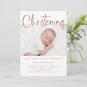 doop | Eenvoudig Minimal Roos Gold Twee foto's Kaart (Staand voorkant)