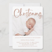 doop | Eenvoudig Minimal Roos Gold Twee foto's Kaart (Voorkant)