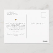 Doop Eenvoudig Modern Chic Script Foto Dank Je Briefkaart (Achterkant)