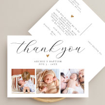 Doop Eenvoudig Modern Chic Script Foto Dank Je