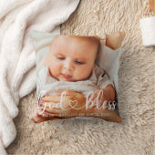Doop Eenvoudig Modern Hart Baby Foto Kussen (Deken)