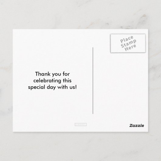 Doop Eerste Communie Bevestiging Dank u Briefkaart (Achterkant)