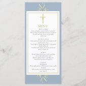 Doop Eerste Communie Bevestiging Groene decoratie Menu (Voorkant)